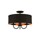 Livex Lighting Winchester 45129-04 3-Lights 120W Black Semi Flush Mount