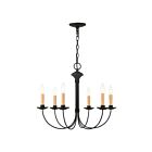 Livex Lighting 4526-04 Heritage 6-Lights 360W Black Chandelier
