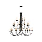 Livex Lighting 4537-04 Heritage 24-Lights 960W Black Chandelier