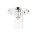 Livex Lighting Zurich 45471-05 1-Lights 60W Polished Chrome Flush Mount