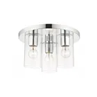 Livex Lighting Zurich 45472-05 3-Lights 120W Polished Chrome Flush Mount