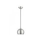 Livex Lighting 45481-91 Stockton 1-Light 60W Brushed Nickel with Polished Chrome Accents Pendant