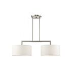 Livex Lighting 45492-91 Meridian 2-Lights 120W Brushed Nickel Chandelier