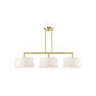 Livex Lighting 45493-12 Meridian 3-Lights 180W Satin Brass Chandelier