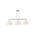Livex Lighting 45493-91 Meridian 3-Lights 180W Brushed Nickel Chandelier