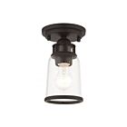 Livex Lighting Lawrenceville 45501-07 1-Light 60W Bronze Semi Flush Mount