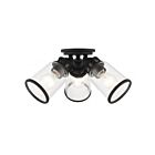 Livex Lighting Lawrenceville 45503-04 3-Lights 120W Black Semi Flush Mount