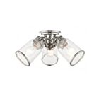 Livex Lighting Lawrenceville 45503-91 3-Lights 120W Brushed Nickel Semi Flush Mount