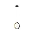 Livex Lighting 45511-04 Meadowbrook 1-Light 60W Black with Brushed Nickel Accents Pendant