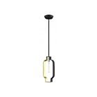 Livex Lighting 45512-04 Meadowbrook 1-Light 60W Black with Brushed Nickel Accents Pendant