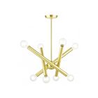 Livex Lighting 45584-12 Stafford 8-Lights 480W Satin Brass Chandelier