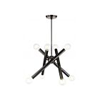 Livex Lighting 45584-46 Stafford 8-Lights 480W Black Chrome Chandelier