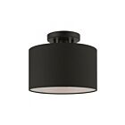 Livex Lighting Bainbridge 45662-04 1-Light 60W Black Semi Flush Mount