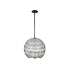 Livex Lighting 45723-04 Cassandra 3-Lights 120W Black Pendant