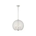Livex Lighting 45723-91 Cassandra 3-Lights 120W Brushed Nickel Pendant