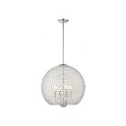 Livex Lighting 45724-91 Cassandra 4-Lights 160W Brushed Nickel Pendant