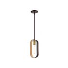 Livex Lighting 45761-07 Ravena 1-Light 60W Bronze with Antique Brass Accents Pendant