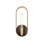 Livex Lighting Ravena 45762-07 60W 1-Light Bronze with Antique Brass Accents Wall Sconce