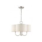 Livex Lighting 45806-91 Solstice 4-Lights 240W Brushed Nickel Chandelier