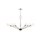 Livex Lighting 45837-91 Prague 7-Lights 420W Brushed Nickel with Black Accent Chandelier