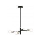 Livex Lighting 45864-12 Bannister 4-Lights 240W Satin Brass Chandelier