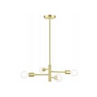 Livex Lighting 45864-91 Bannister 4-Lights 240W Brushed Nickel Chandelier