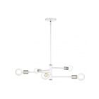 Livex Lighting 45865-04 Bannister 5-Lights 300W Black with Brushed Nickel Accents Chandelier
