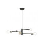 Livex Lighting 45865-07 Bannister 5-Lights 300W Bronze with Antique Brass Accents Chandelier