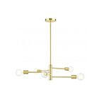 Livex Lighting 45865-91 Bannister 5-Lights 300W Brushed Nickel Chandelier