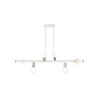 Livex Lighting 45866-04 Bannister 6-Lights 360W Black with Brushed Nickel Accents Chandelier