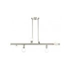 Livex Lighting 45868-04 Bannister 6-Lights 360W Black with Brushed Nickel Accents Chandelier
