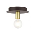 Livex Lighting Hillview 45871-07 1-Lights 40W Bronze Flush Mount