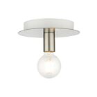 Livex Lighting Hillview 45871-91 1-Lights 40W Brushed Nickel Flush Mount