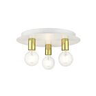 Livex Lighting Hillview 45873-03 3-Lights 120W White Flush Mount