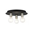 Livex Lighting Hillview 45873-04 3-Lights 120W Black Flush Mount