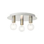 Livex Lighting Hillview 45873-91 3-Lights 120W Brushed Nickel Flush Mount