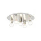 Livex Lighting Hillview 45875-91 5-Lights 200W Brushed Nickel Flush Mount