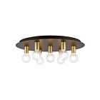 Livex Lighting Hillview 45876-07 7-Lights 280W Bronze Flush Mount