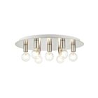 Livex Lighting Hillview 45876-91 7-Lights 280W Brushed Nickel Flush Mount