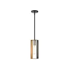 Livex Lighting 45951-14 Soma 1-Light 60W Textured Black with Brushed Nickel Accents Pendant