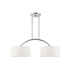 Livex Lighting 45982-91 Meridian 2-Lights 120W Brushed Nickel Chandelier