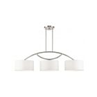 Livex Lighting 45983-91 Meridian 3-Lights 180W Brushed Nickel Chandelier
