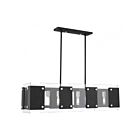 Livex Lighting 45997-04 Barcelona 8-Lights 480W Black with Brushed Nickel Accents Chandelier