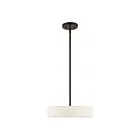 Livex Lighting 46033-07 Venlo 4-Lights 160W Bronze with Antique Brass Accents Pendant