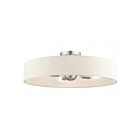 Livex Lighting Venlo 46038-91 4-Lights 160W Brushed Nickel Semi Flush Mount