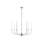 Livex Lighting 46067-91 Clairmont 7-Lights 420W Brushed Nickel Chandelier