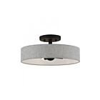 Livex Lighting Elmhurst 46147-04 4-Lights 160W Black Semi Flush Mount