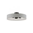 Livex Lighting Elmhurst 46148-04 4-Lights 160W Black Semi Flush Mount