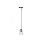 Livex Lighting 46151-46 Munich 1-Light 60W Black Chrome Pendant