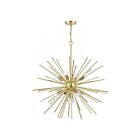 Livex Lighting 46176-33 Tribeca 9-Lights 540W Soft Gold with Polished Brass Accents Chandelier